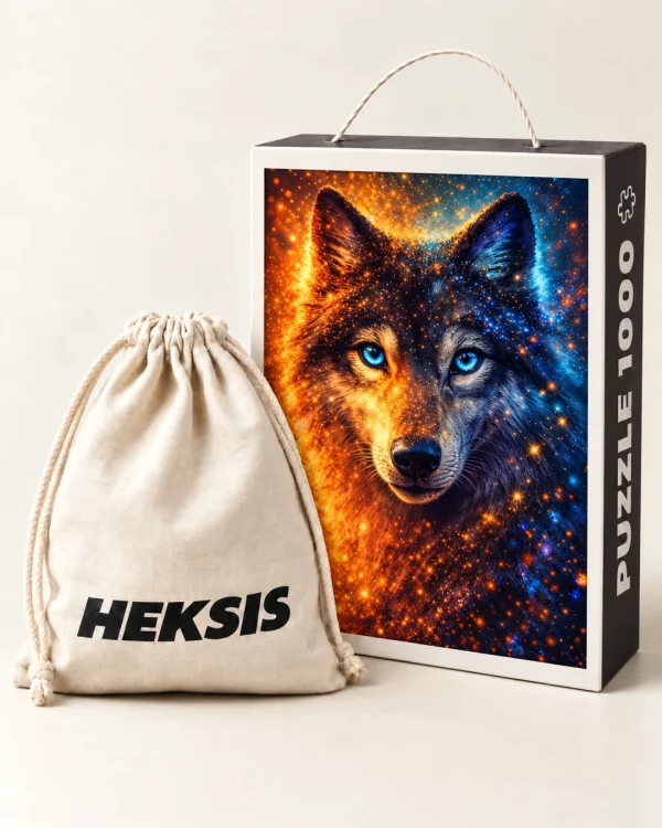 Fenrir — pudełko z papierowym uchwytem i bawełniany woreczek Heksis